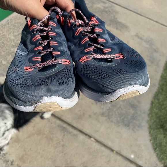 Nike lunarglide 5 gray white coral lunarlon 9.5 running shoes athletic gym - Picture 5 of 7